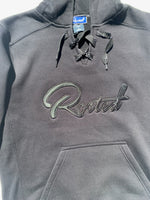 Load image into Gallery viewer, Rooted || Red Lace Up Hoodie

