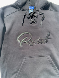 Rooted || Red Lace Up Hoodie
