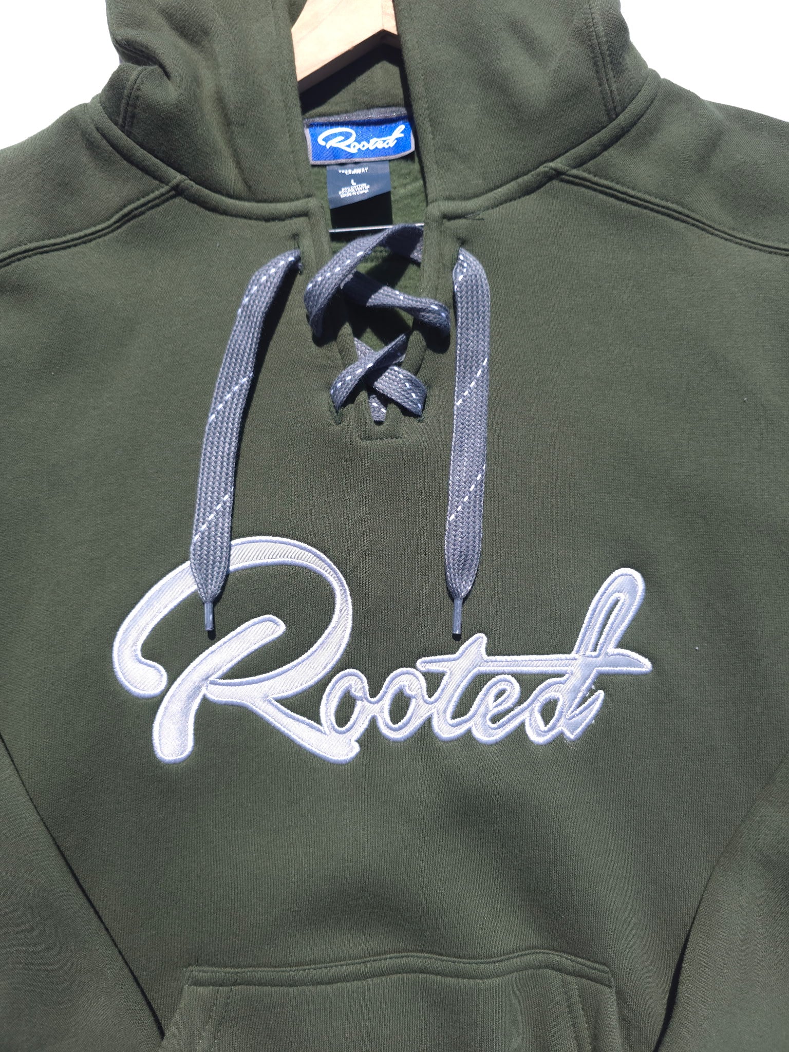 Rooted || Red Lace Up Hoodie