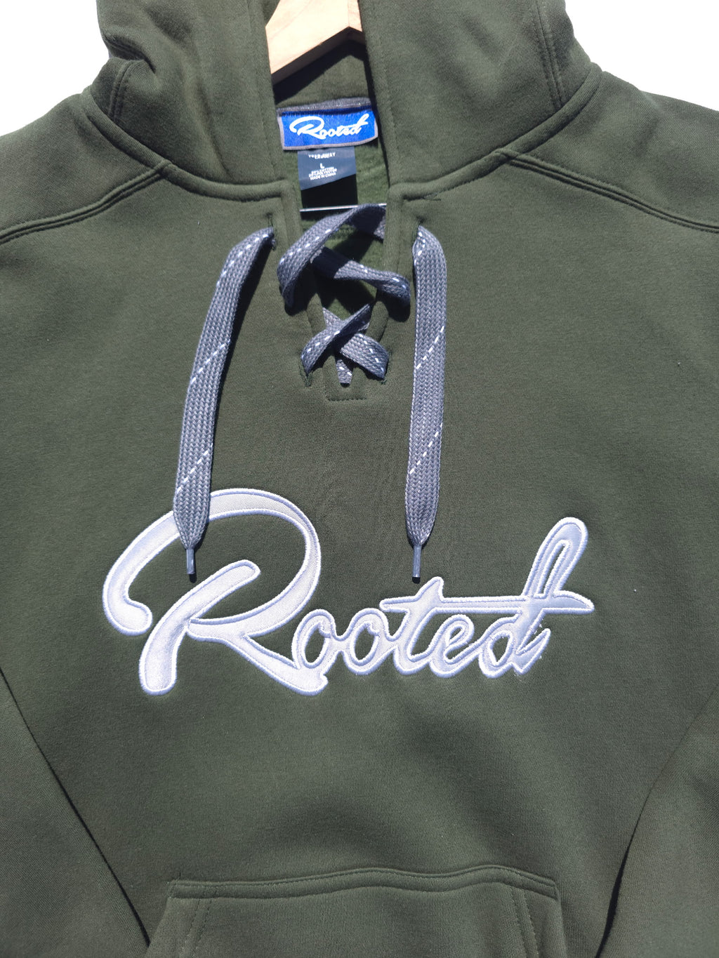 Rooted || Red Lace Up Hoodie