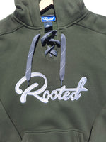 Load image into Gallery viewer, Rooted || Red Lace Up Hoodie
