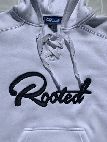 Rooted || Red Lace Up Hoodie