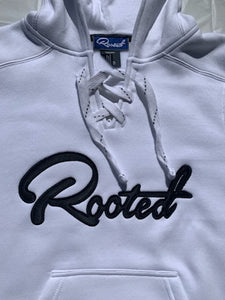 Rooted || Red Lace Up Hoodie