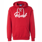 Load image into Gallery viewer, Rooted || Red Lace Up Hoodie
